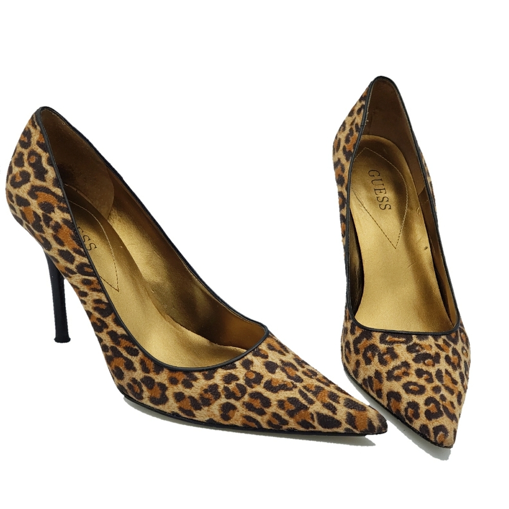 GUESS leopard print stiletto pumps